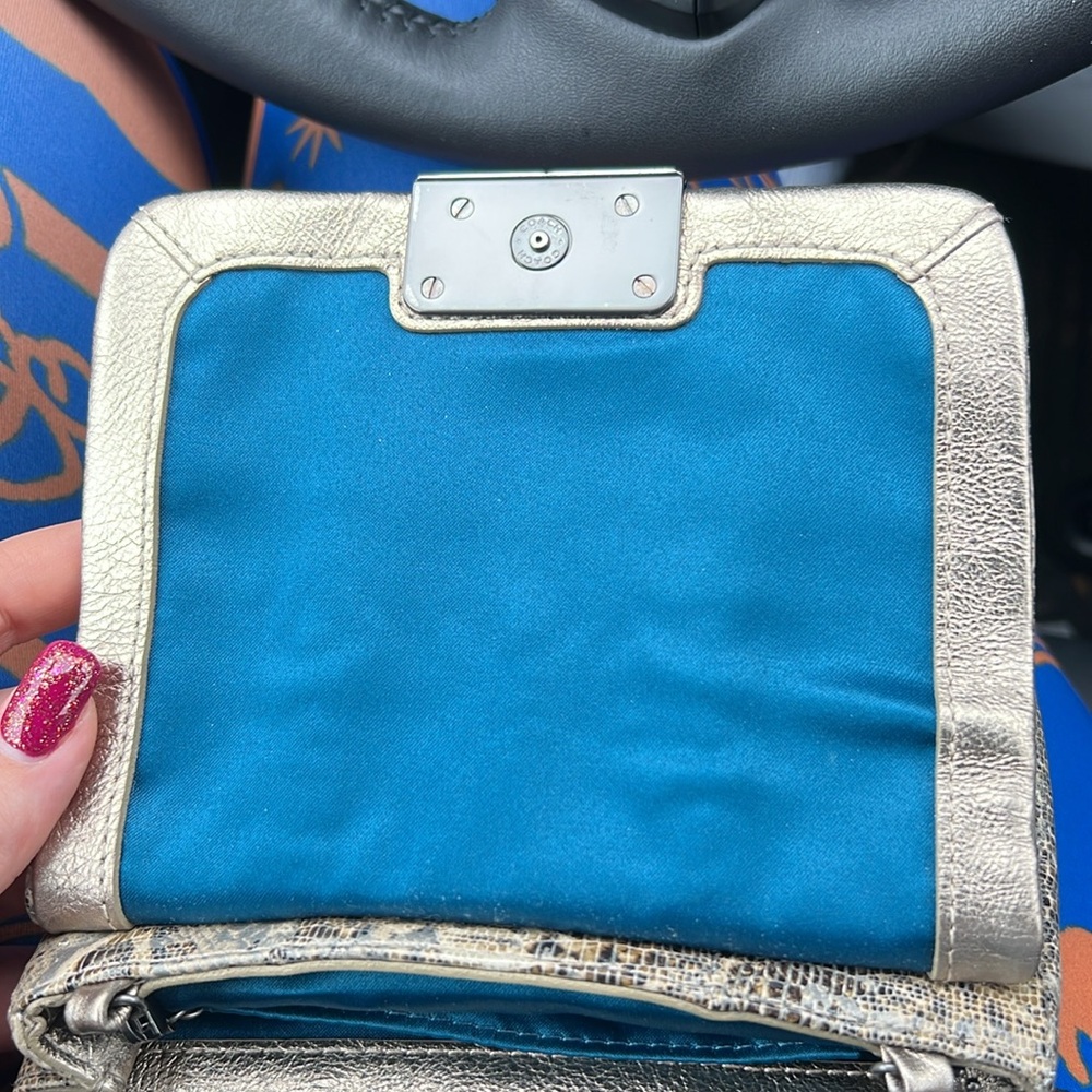 Coach Kristin Crossbody Bag In Brown Embossed Python Leather - Picture 6 of 9